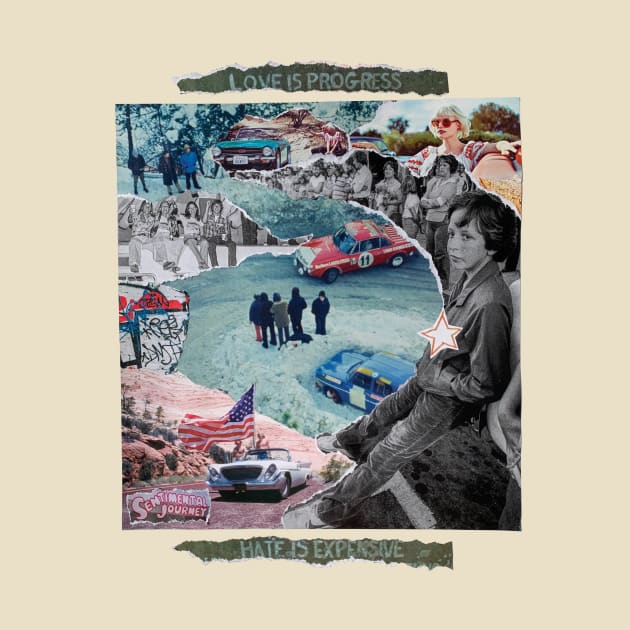 Sentimental Journey - Vintage American Dream Collage by EVANARTT