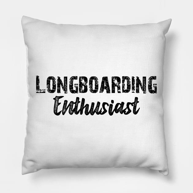 Longboarding Enthusiast Pillow by KC Happy Shop