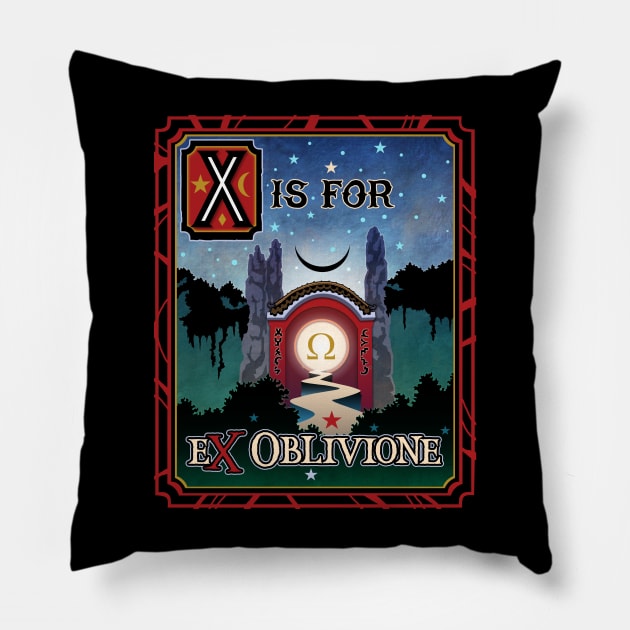 X is for eX Oblivione Pillow by cduensing