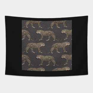 Gold Black Leopards Tapestry