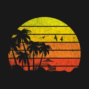 Palm Tree Tropical Beach T-Shirt