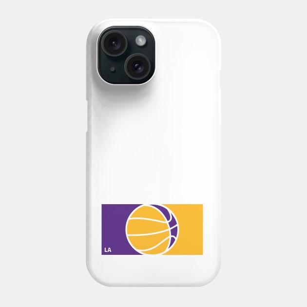 Los Angeles Basketball Purple Yellow Phone Case by theDK9