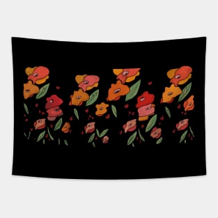 Filigree poppy field Tapestry