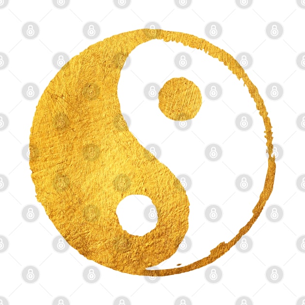 Yin Yang Golden Symbol by johnnie2749