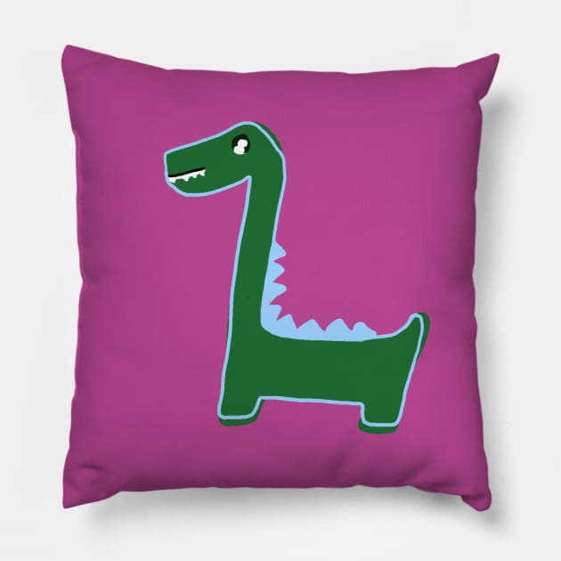 Dino Saurus Pillow by JasmineRule