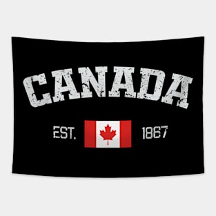 Canada Est 1867 Maple Leaf Tapestry