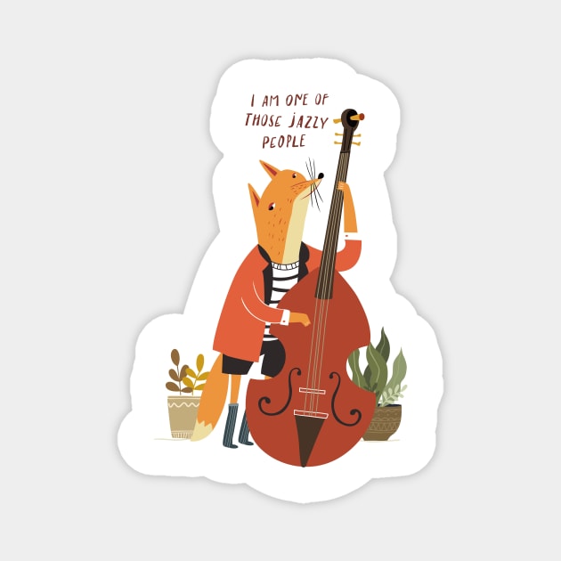 jazzy fox Magnet by Tees of Joy