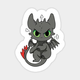 Cute Angry Toothless, dragon cartoon character How to train your dragon, Night fury Magnet