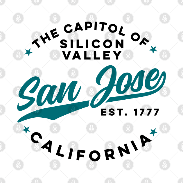 Vintage Silicon Valley San Jose California Retro USA City by DetourShirts