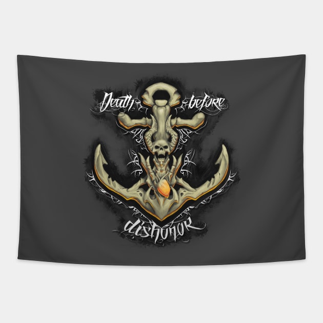 Death Before Dishonor Tapestry by Maindrid