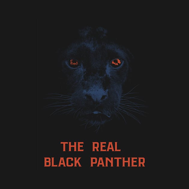 The Real Black Panther Graphic Art RED by boholoc0