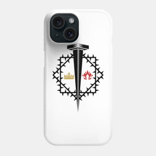 Christian illustration. Nail and crown of thorns. Phone Case