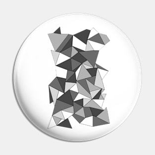 Abstract Collide Grey Outline Pin