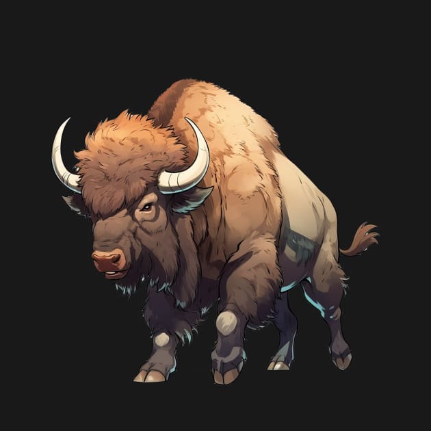 Bison energetic by Ross Holbrook