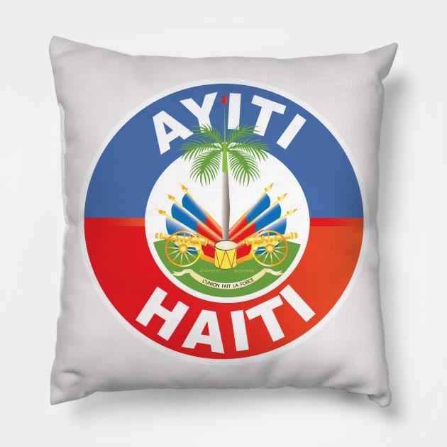 Haiti logo, T shirt, masks ect.. Pillow by Elcaiman7