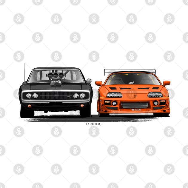 Charger R/T & Supra Mk IV - The Fast and Furious by LpDesigns_