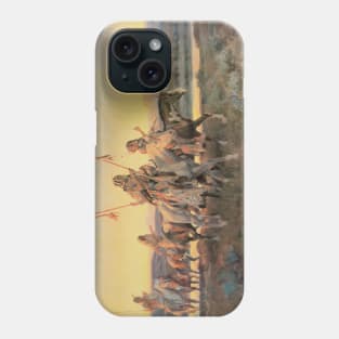 Native American Indians, Piegans by Charles Marion Russell Phone Case