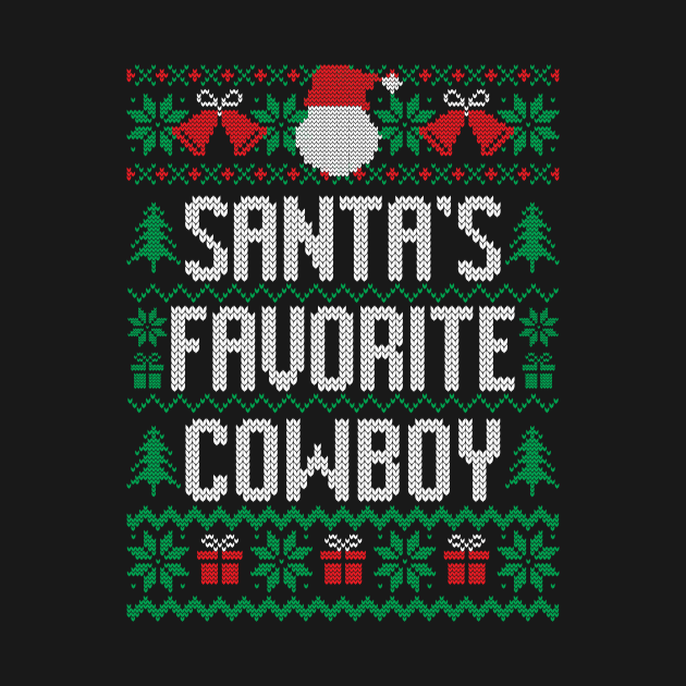 Disover Santa's Favorite Cowboy - Cowboy - T-Shirt