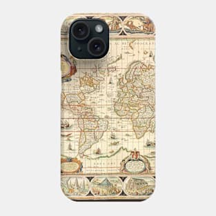 Antique Old World Map by Willem Blaeu, c. 1630 Phone Case