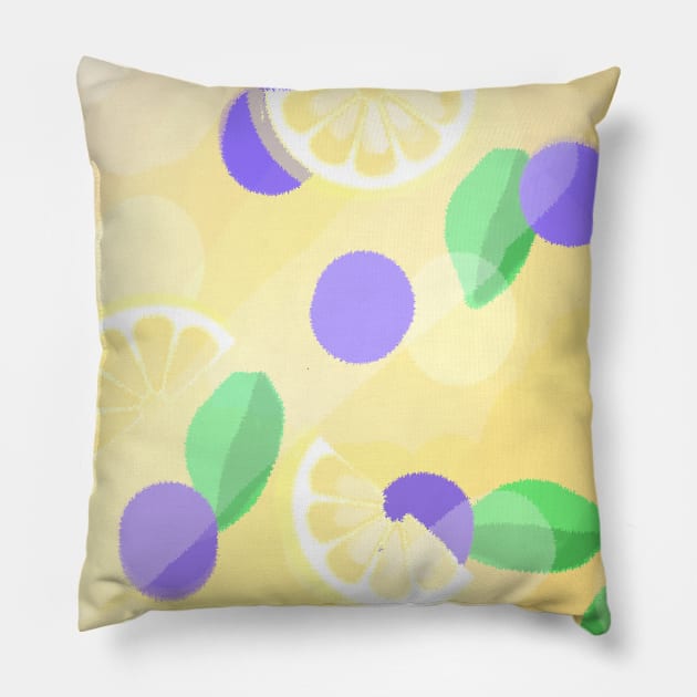 Lemon Blueberry Jelly Pillow by gpam