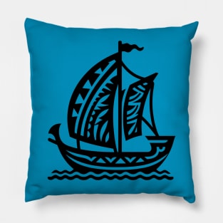 Polynesian Sailboat Pillow