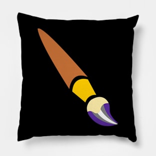 Greysexual Paintbrush Pride Flag Pillow