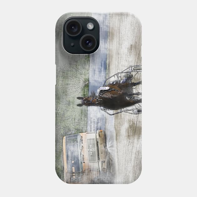 harness horse cart racing 03 Phone Case by hottehue