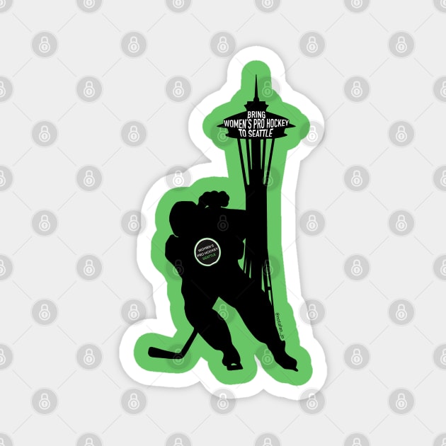 Women's Pro Hockey Seattle Space Needle Magnet by Womens Pro Hockey Seattle