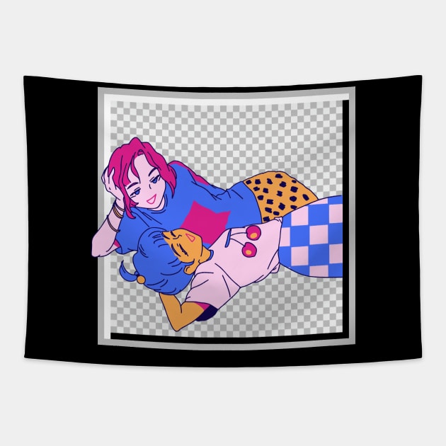 Digital Girlfriends Tapestry by Caring is Cool