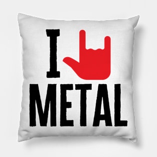 I Heart Metal Pillow