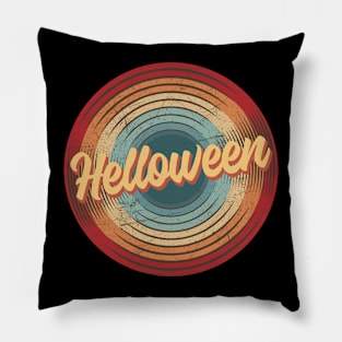 Helloween Vintage Circle Pillow