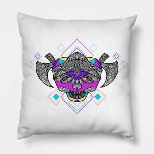 Skull Pirate Geometry Pillow