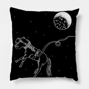 Astronaut Horse in Space Pillow