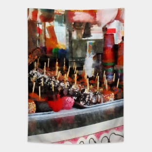 Carnival Midway - Candy Apples Tapestry