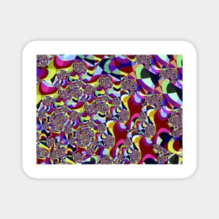 Multicoloured Abstract Fractal Design Magnet