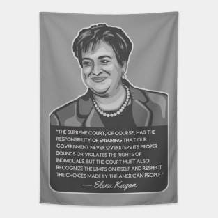 Elena Kagan Portrait and Quote Tapestry