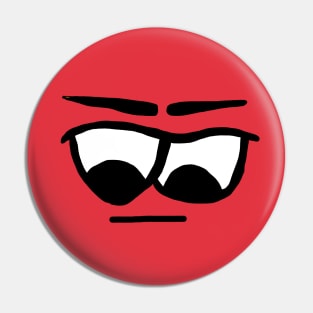 Angry cartoon face Pin