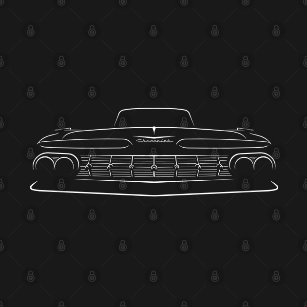 front/profile - 1959 Impala - stencil, white by mal_photography