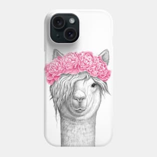 Lama with pions Phone Case