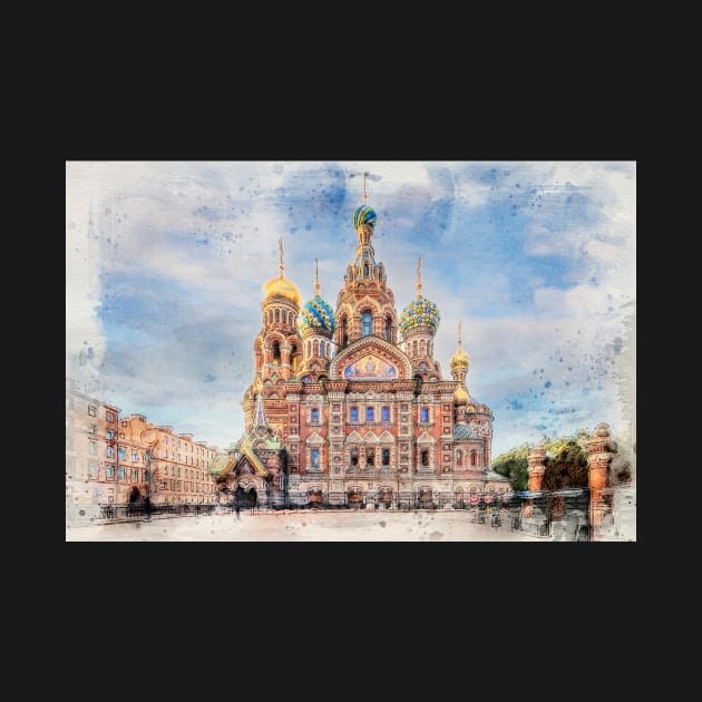 The church of Savior on Spilled Blood in Saint Petersburg, Russia by mitzobs