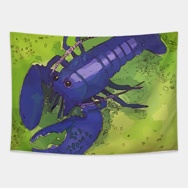 Rare Blue Lobster Tapestry by WelshDesigns