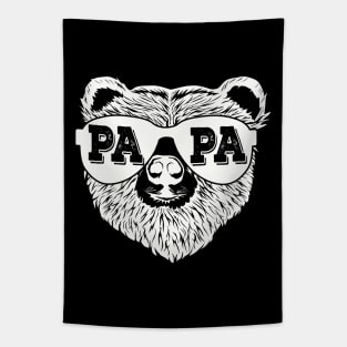 Retro Papa Bear New Dad Father's Day Daddy Birthday Family Tapestry