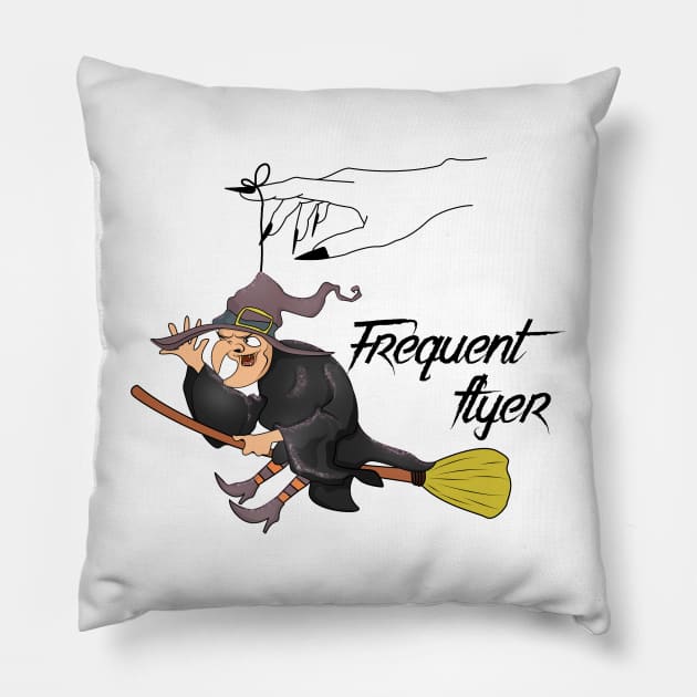 Frequent Flyer Pillow by MZeeDesigns