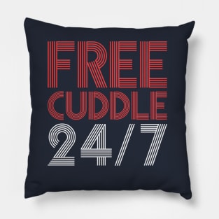 Funny Cool Cuddle Up Day Hug 24/7 Men Women Kids Gift Pillow