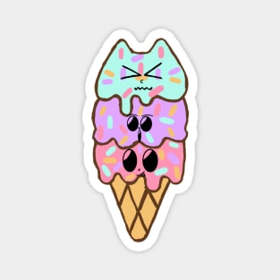 kawaii 3scoops ice cream | original by. MMJ49 Magnet