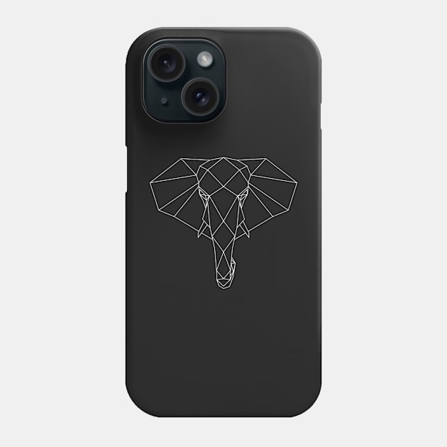 Elephant Line Art Phone Case by FairyTees