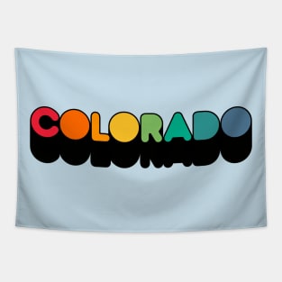 Colorado in a retro colorful design Tapestry