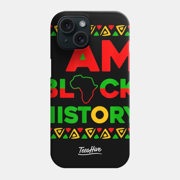 I Am Black History African American Black Pride T Shirt Phone Case by Tisine