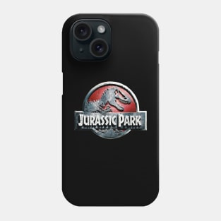 Jurassic Park stone engraved logo Phone Case