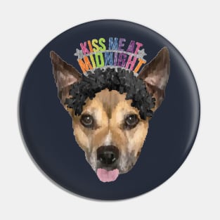 Kiss Me At Midnight Dog Pin